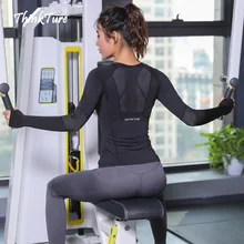 Спортивный женский топ в морском стиле с черной розой, Сетчатая футболка для тренировок, фитнеса, женская футболка с длинным рукавом, топ для йоги, спортивная одежда для тренировок, женская одежда