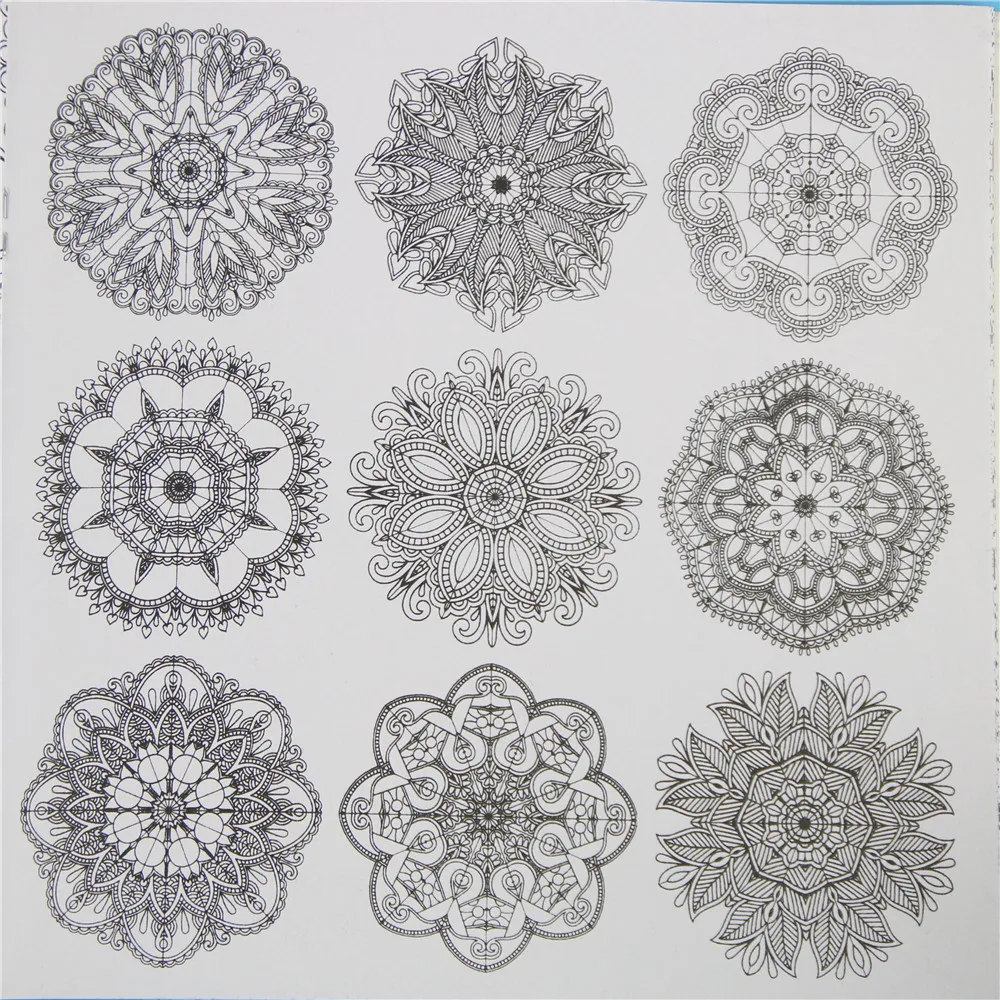 1 PCS 24 Pages Mandalas Flower Coloring Book For Children Adult Relieve Stress Kill Time Graffiti Painting Drawing Art Book 1 PCS 24 Pages Mandalas Flower Coloring Book For Children Adult Relieve Stress Kill Time Graffiti Painting Drawing Art Book