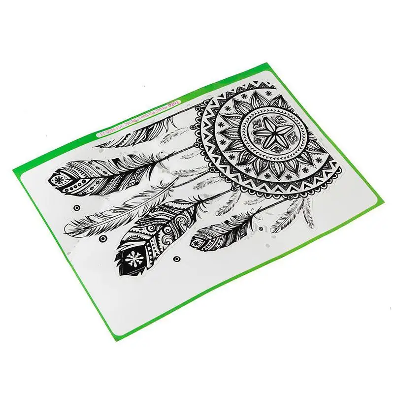 Retro Laptop Sticker Feather Art Pattern Vinyl Decal Black Laptop Sticker For Macbook Air Laptop