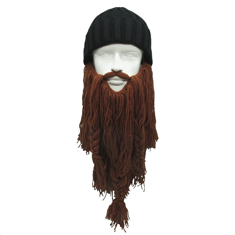 Мужская вязаная шапка очень длинная плетеная для косплея Хэллоуина beard | Мужская Skullies & шапочки -32830706790