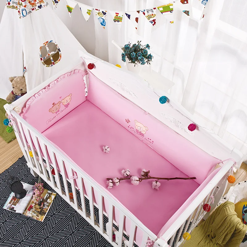

Cotton Baby Bed Protection Bumper Pads Comfortable Bedding Set Newborn Crib Cot Bumpers Cartoon Bed Protector Infant