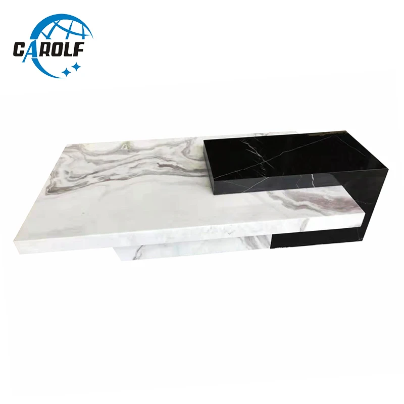 Good Price White Marble Coffee Table Home Furniture Rectangular Center