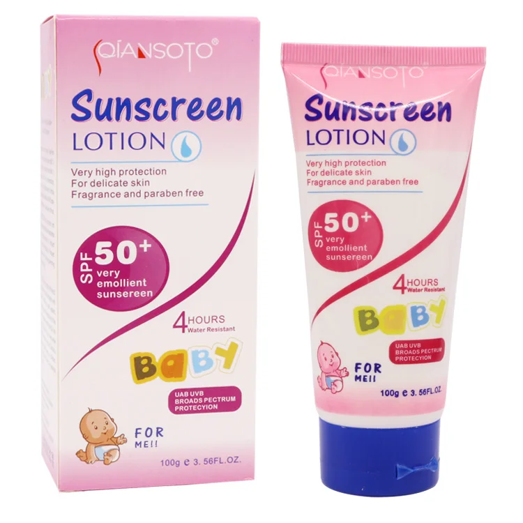 Baby Sunscreen Lotion 4hours High Sun Protection Very Emollient For