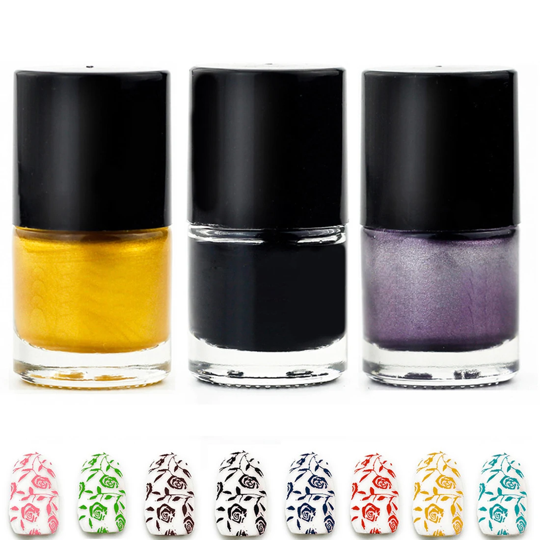 

24 Attractive Colors UV LED Gel 1 PC 6ml Multi-Color Special Nail Polish Fingertip Nail Art Stamp and Printing Nail Lacquer