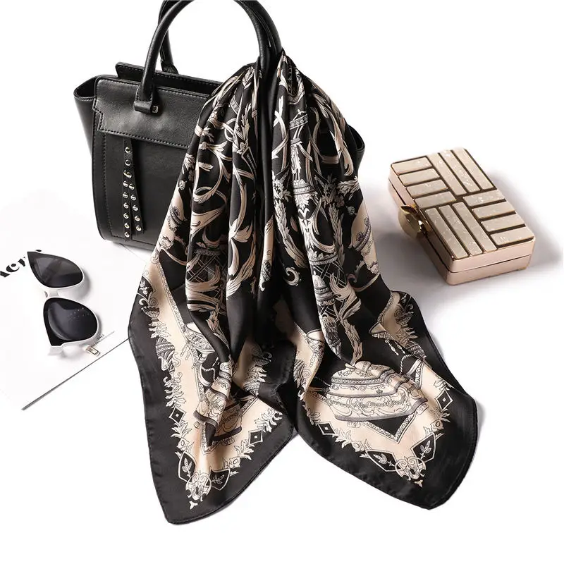 black silk scarf