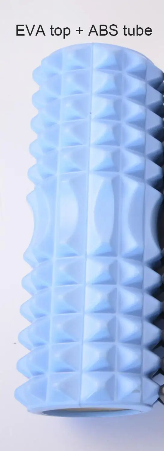 4 цвета матрица пена ролик EVA топ+ ПВХ/ABS трубка высокой плотности Йога Пилатес Пена ролик фитнес Релакс мышцы Йога ролик - Цвет: Черный
