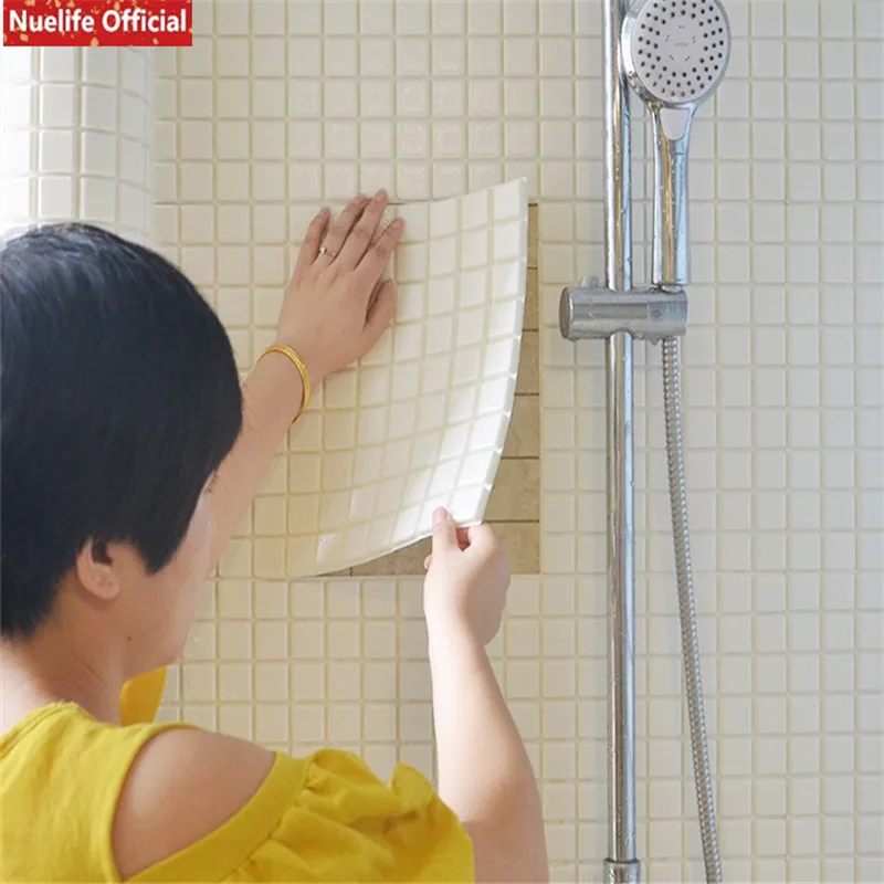 

5pcs 3D wall stickers mosaic bathroom balcony waterproof stickers thickening kid anti-collision soft bag self-adhesive wallpaper