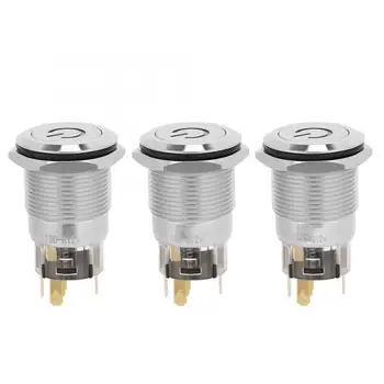 

Switch Light Switch 40Pcs Automatic Reset Flat Light With Power Supply Label Metal Button Switch Toggle Switch new