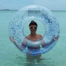 

Glitter 48" Giant Pool Tube 107CM Sparkles Swimming Ring For Adult Children Pool Float Air Mattress Beach Party Water Fun Toys