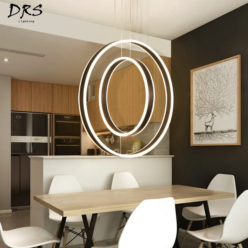 

Led Modern Chandelier Simple Modern Round Bedroom Light Living Room Lamp Creative Personality Nordic Light Restaurant Light