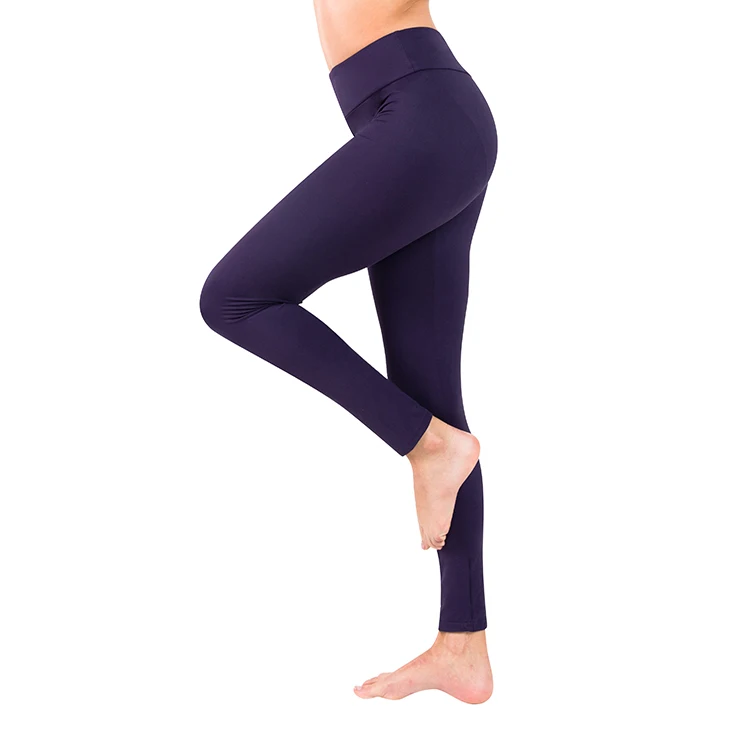 Женские легинсы размера плюс с высокой талией для фитнеса, мягкие тонкие эластичные штаны для тренировок, Новое поступление, весенние модные легинсы с эффектом пуш-ап - Цвет: purple