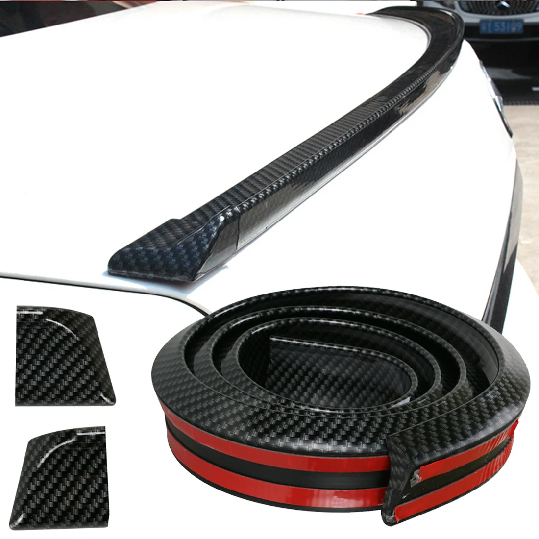 4.9ft 1.5M Universal Car Styling Rubber Trunk Wing Lip Rear Roof