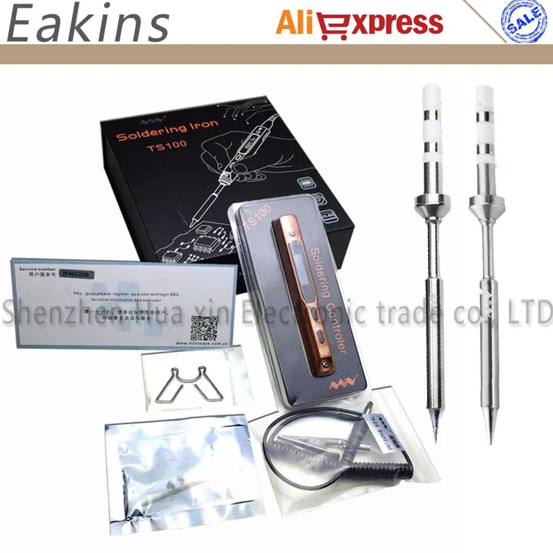 Mini Portable TS100 Programmable Electric Soldering Iron OLCD Digital display Rapid Warming+ 2pcs TS Tips new mini lcd digital programmable electric soldering iron ts100 control terminal with ts i ts k 1 set