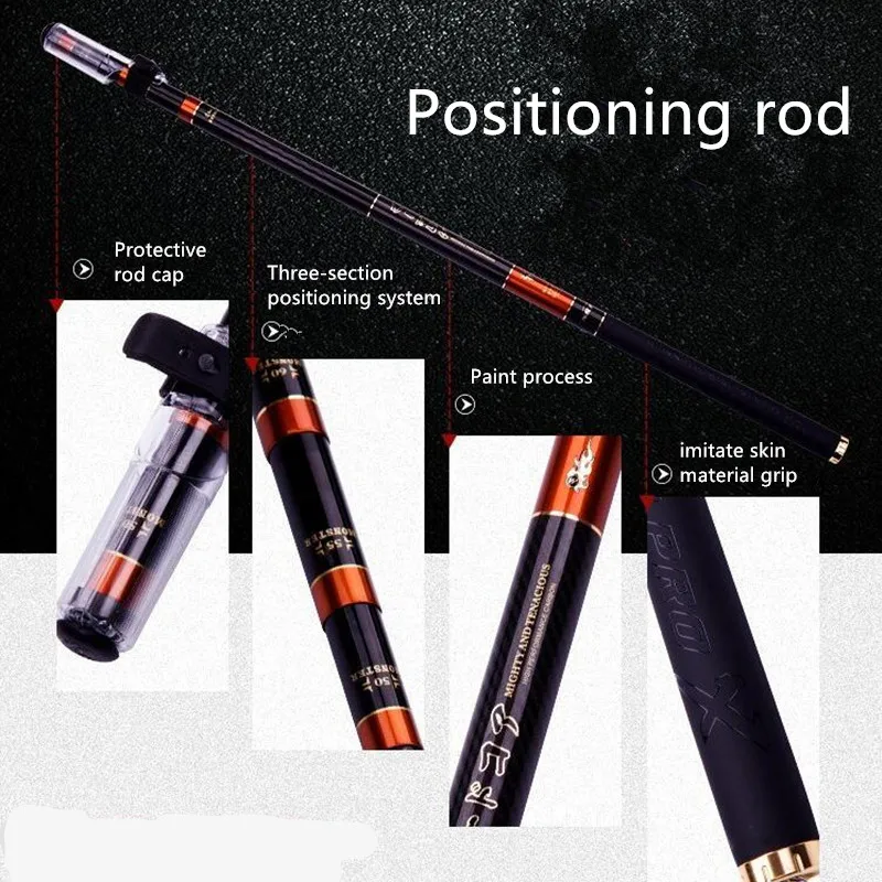 High carbon short section pole fishing rod 3positioning stream handcuffs ultra light hard 28tune fishing pole vara de pesca