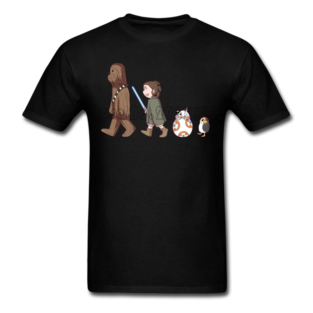 Chewbacca &amp Rey BB8 Porg футболка Star Wars мужская летняя с круглым вырезом