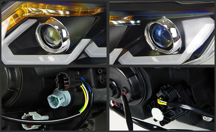 AKD тюнинг Автомобильные фары для Nissan X-Trail Xtrail светодиодные фары DRL ходовые огни Биксеноновые Противотуманные фары ангельские глаза авто