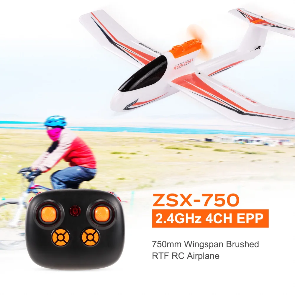 

ZSX-750 Wingspan RTF Brushed RC Airplane 2.4GHz RC Aircraft 4CH EPP 750mm Outdoors RC Toys Gift For Children