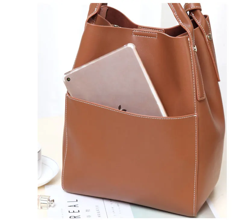 Brand Hot Sale Fashion Ladies Hobos Classic Women Handbag 100% Genuine Leather Large Capacity Shoulder Bag Casual Simple (6)