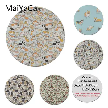 

MaiYaCa Vintage Cool Corgilicious Corgi Doodle Customized laptop Gaming mouse pad Round Mouse Pad PC Computer Mat