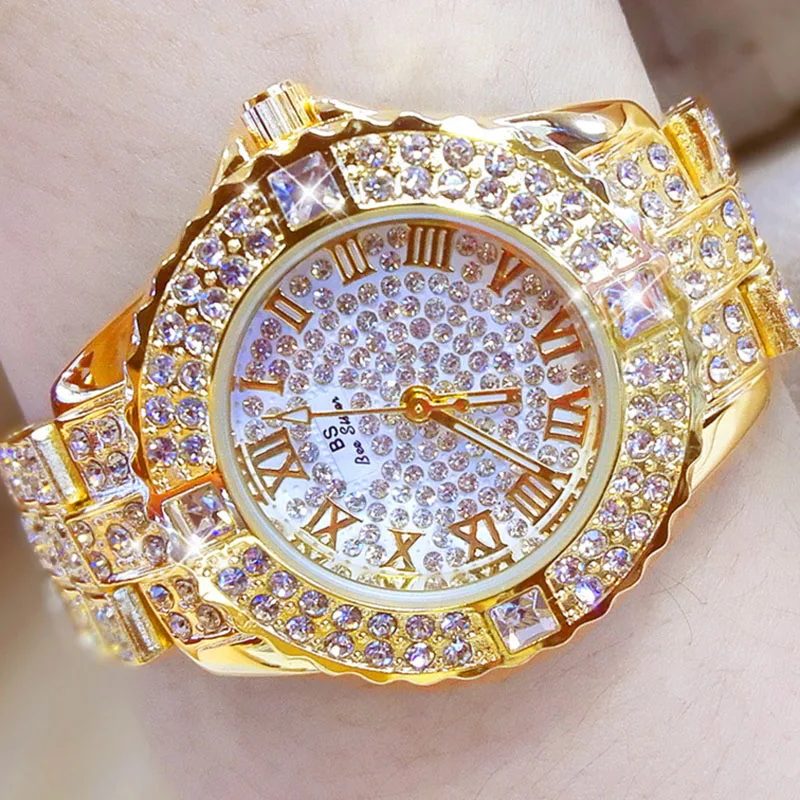 SEYRNOW часы для женщин с бриллиантами кварцевые часы римские цифры Циферблат Часы женские наручные часы Relogio Feminino