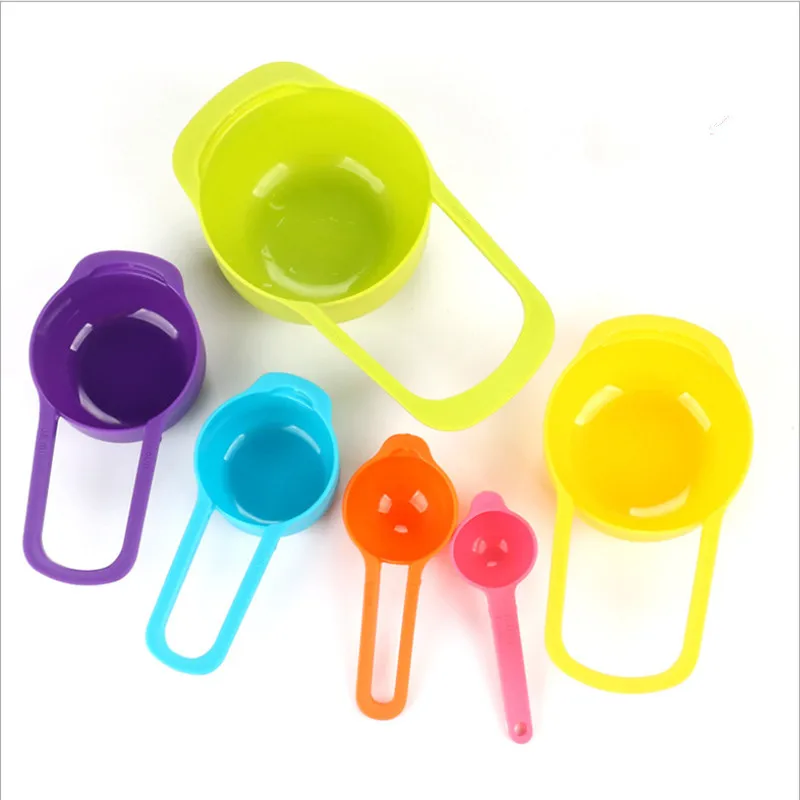 

4/8pcs/Set Food Grade PP Measuring Cups Spoons Kitchen Tool Cake Ice Cream Collapsible Baking Cook Tools Set Baking Spoon