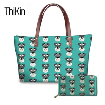 

THIKIN Schnauzer Women Shoulder Bags 2018 Fashion Large Messenger Bag For Female Brand Designer Top-handle Totes Girls Handbags