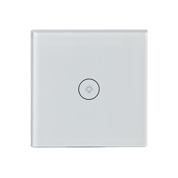 

EU Smart Wall Light Switch,1 Gang 1 Way Wifi APP Remote Control Wall Touch Switch,Tempered Glass Touch Screen,AC 90-240V