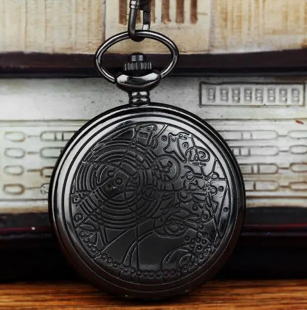 Винтаж бронза Доктор Кто дизайн карманные часы Для мужчин Для женщин подарки fob цепь часы подарок