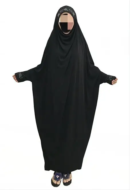 

rhinestones skirt clothes big size hijab Khimmar Long Khimars with sleeves long free size