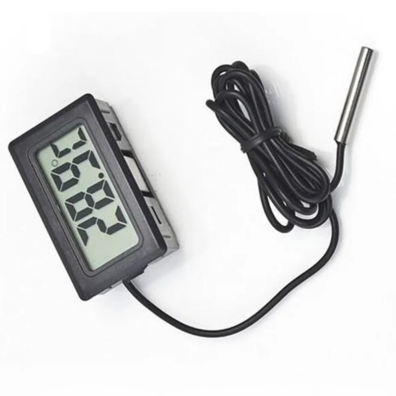 

New digital electronic thermometer embedded temperature probe with 1 m line for refrigerator aquarium tools