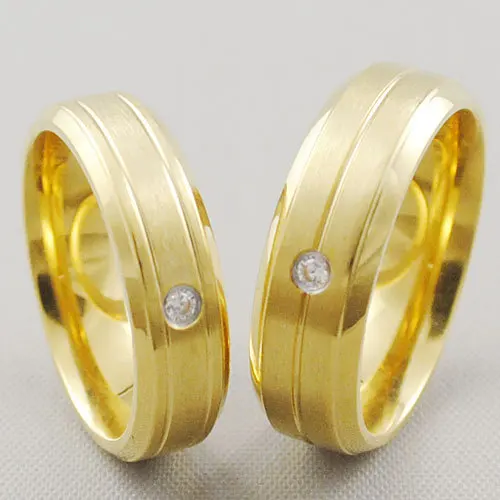bijioux Womens Mens Anniversary Gift For Couples Gold Color Rings ...