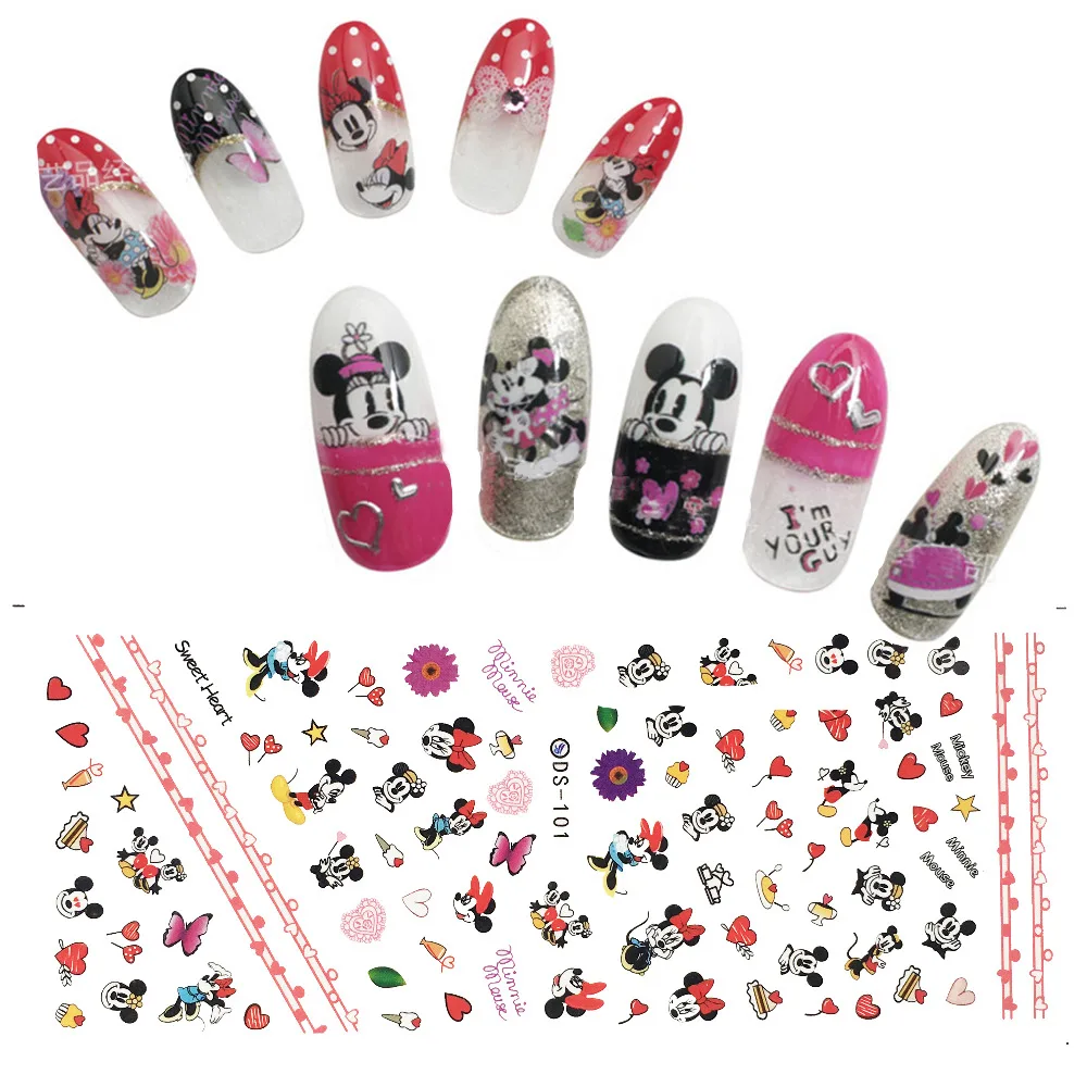 Магазин tessie стикеры 3D на ногти Nail Art для ногтей Микки Маус наклейки Золушка