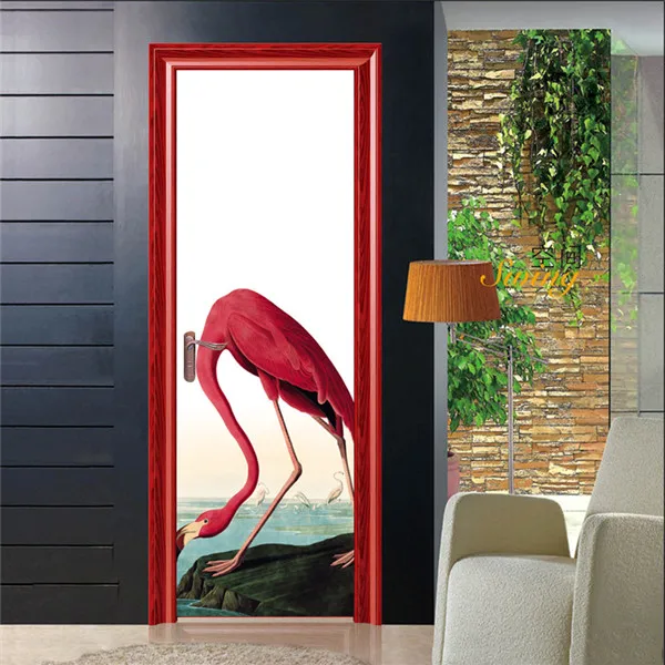 Пользовательские размеры/77X200 см сильный слон дверь стикер ПВХ самоклеющиеся обои водонепроницаемые украшения дома DIY настенные наклейки плакат - Цвет: nm010