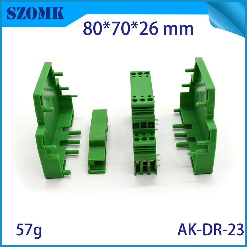 1 шт./лот пластиковый din-рейку чехол ip 54 распределительный корпус Электронный чехол 80*70* мм электронный din-рейку настенное крепление чехол терминал