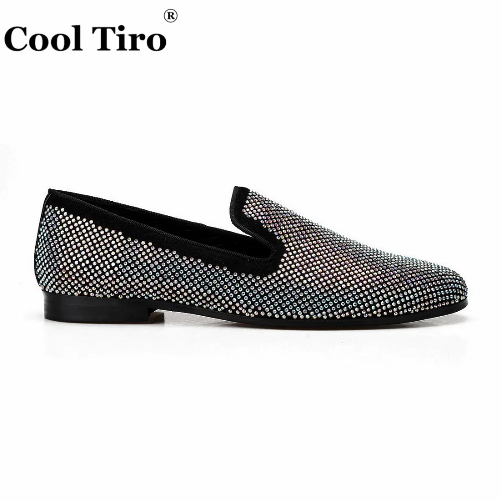 White Rhinestone Men Loafers Strass flat (6)