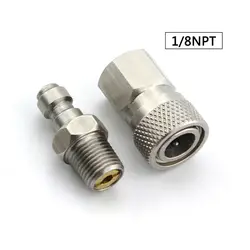 Пейнтбол PCP ВВС нержавеющая сталь 1/8NPT штекер Женский БЫСТРОРАЗЪЕМНАЯ муфта фурнитура для соединителя Air разъем 2 шт./компл. компл