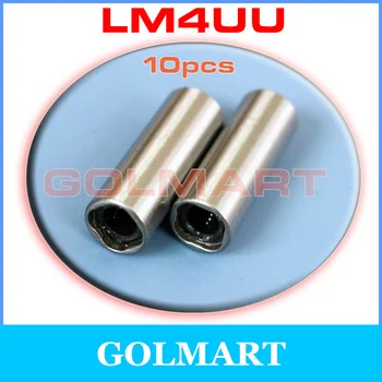 

10pcs 4mm LM4LUU Long Type Linear Motion Bearing slide Bushing for 4mm rail shaft