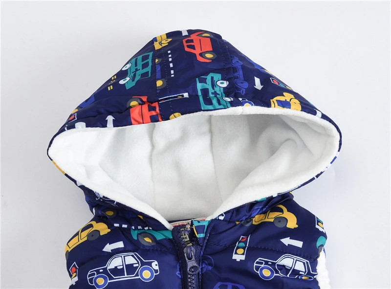 Meninas do Bebê sem Mangas Colete com Capuz de lã Jaqueta e Meninos Impressão dos Desenhos Roupas de Cashmere Liligirl Animados Tops Brasão Crianças Outwear 32 Cor 25 Com Capuz de Lã Jaqueta e Meninos