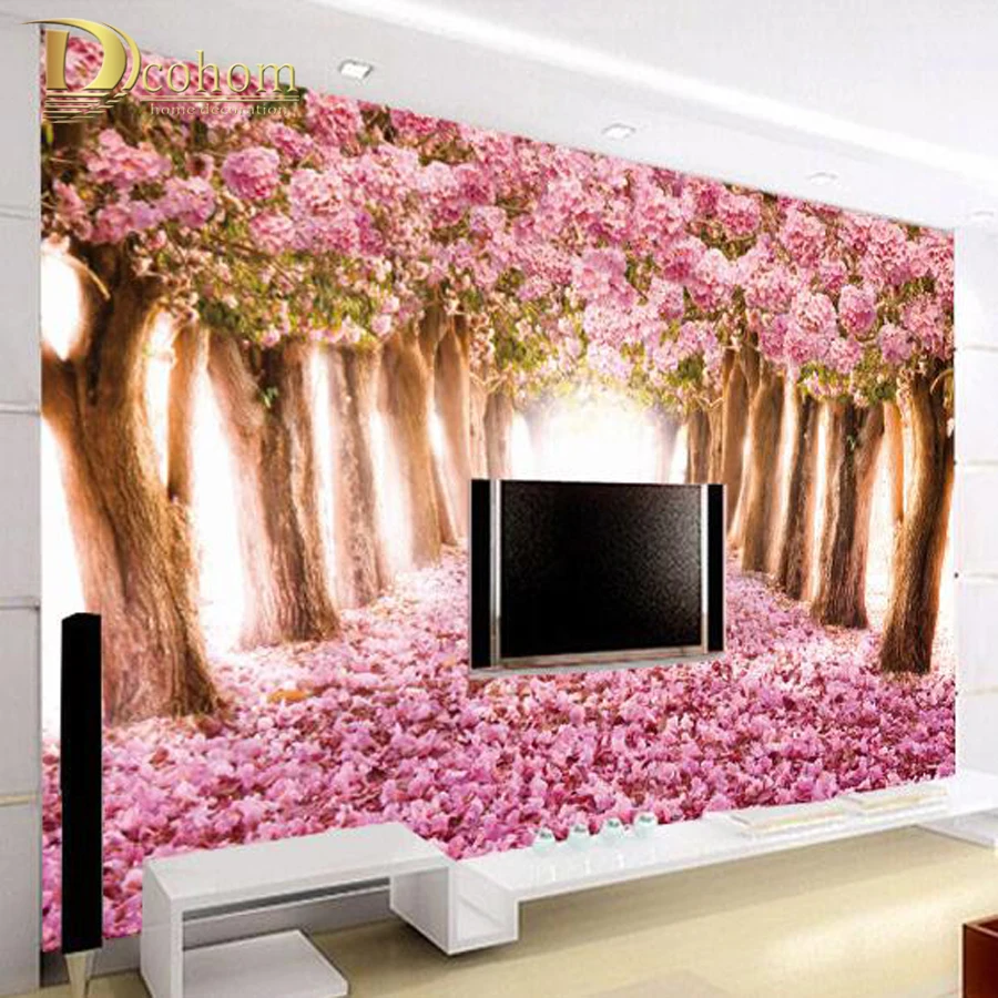 Wallpaper Dinding 3d Bunga Sakura Image Num 58