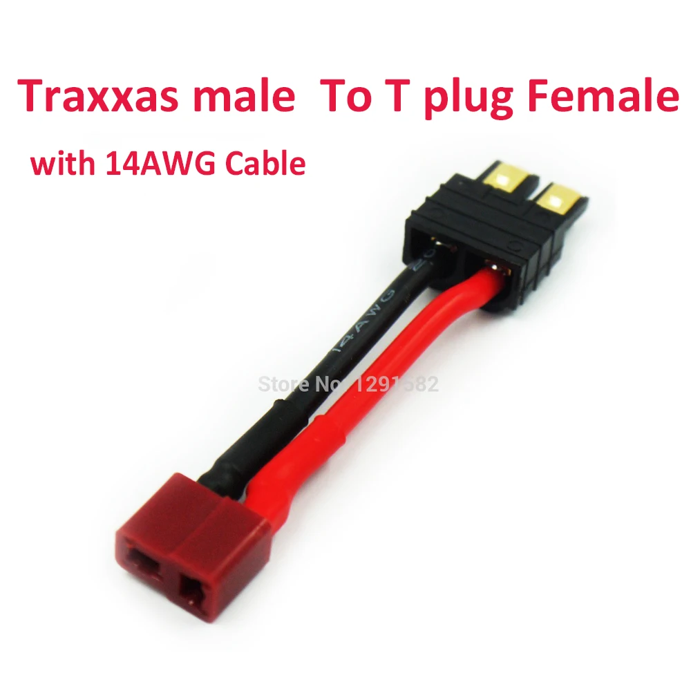 Macho a Hembra decanos T TRX cables de adaptador de enchufe Conector Cable 10cm Para Traxxas 