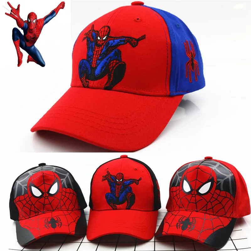 

Spiderman Cartoon Children Embroidery Cotton Cosplay Baseball Cap kids Boy Girl Hip Hop Hat Spiderman Cosplay hat
