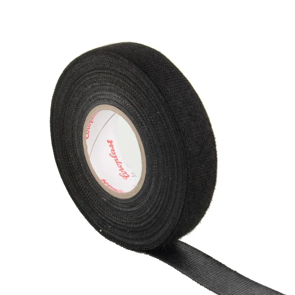 

Vehemo NEW Adhesive 19mmx15M Cloth Fabric Tape Cable Looms Wiring Harness For Car Vehicle roll PET fleece 250um Tape Cable