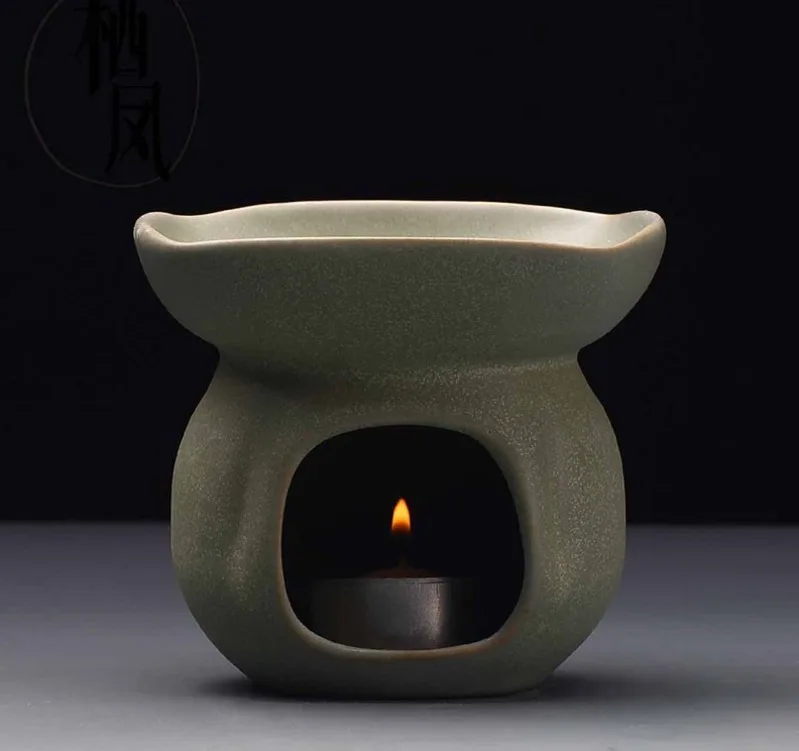 

Handmade Ceramic Pottery Oil Aroma Burner Aromatherapy Lamps Candle Holder Incense Burner Essential Oils Air Freshener