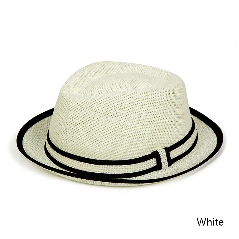 MOLIXINYU/детская шапочка для мальчиков и девочек, классная фотография, Fedora, Детская Летняя шляпка для маленьких мальчиков, Пляжная джазовая кепка для детей - Цвет: White