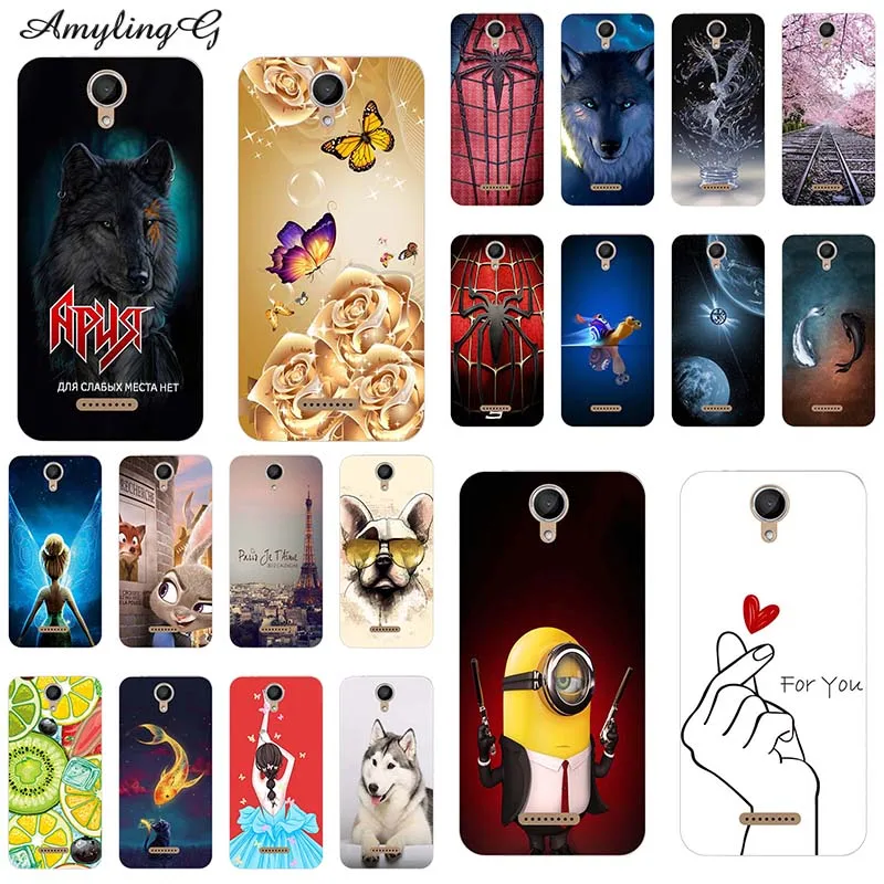 

Colorful Cell Phone Covers Case for Wiko Harry 2 / Harry Soft TPU Cases Printed Back Cover Capa Full Protective Shell