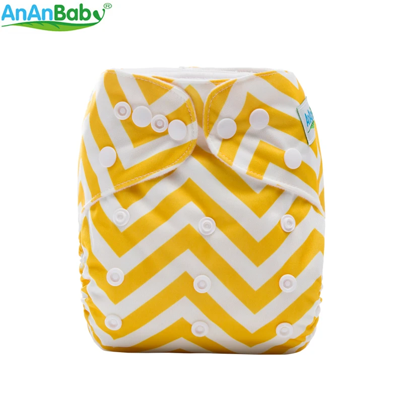 AnAnBaby новые принты многоразовые карманные подгузники, моющиеся детские подгузники с карманами, эко Ткань подгузник для 3-13 кг W серии
