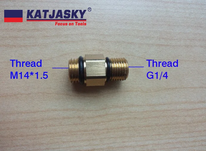 Медный соединитель Адаптер мужской M14* 1,5 папа-папа дополнительный G1/4 Для генератор пены копье пистолет для мойки