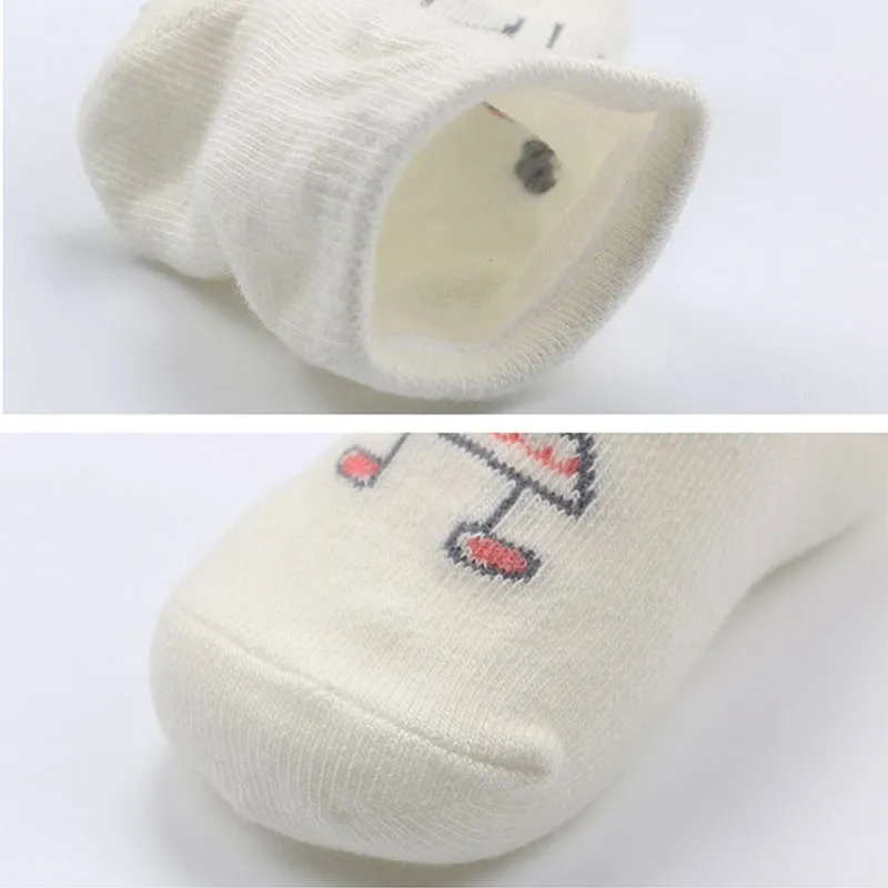 KLV/милые носки для малышей хлопковые носки с героями мультфильмов для мальчиков и девочек Нескользящие Детские носки От 0 до 4 лет