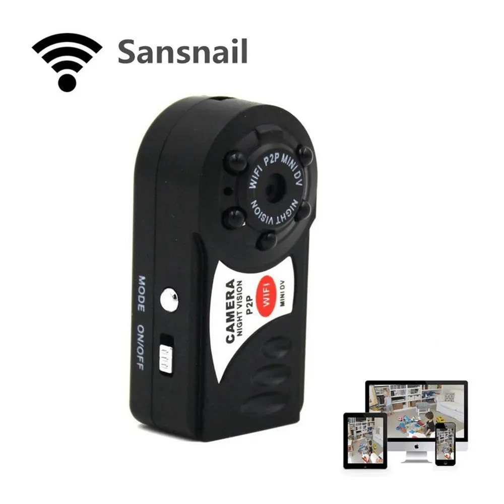 MiniDVQ7 Camera Wifi DVR Wireless Camcorder Video Recorder IP Camcorder Night Vision Camera