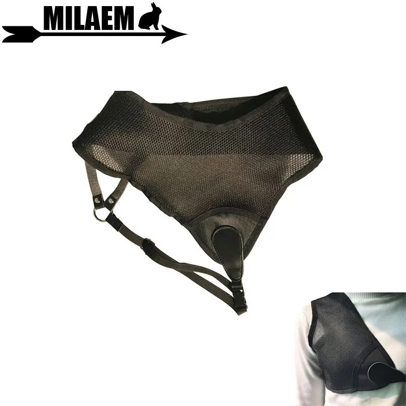 Archery Adjustable Right Chest Guard Mesh Fabric Breathable Chest